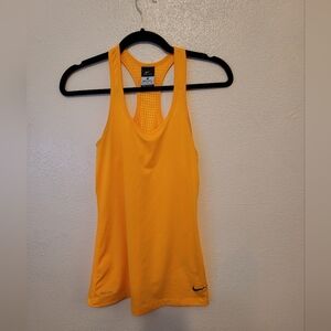 Nike Women's Yellow Dri-FIT Tank Top Size Small